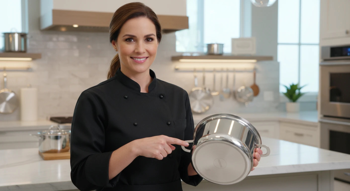 Panelas de inox e resíduos minerais após o uso