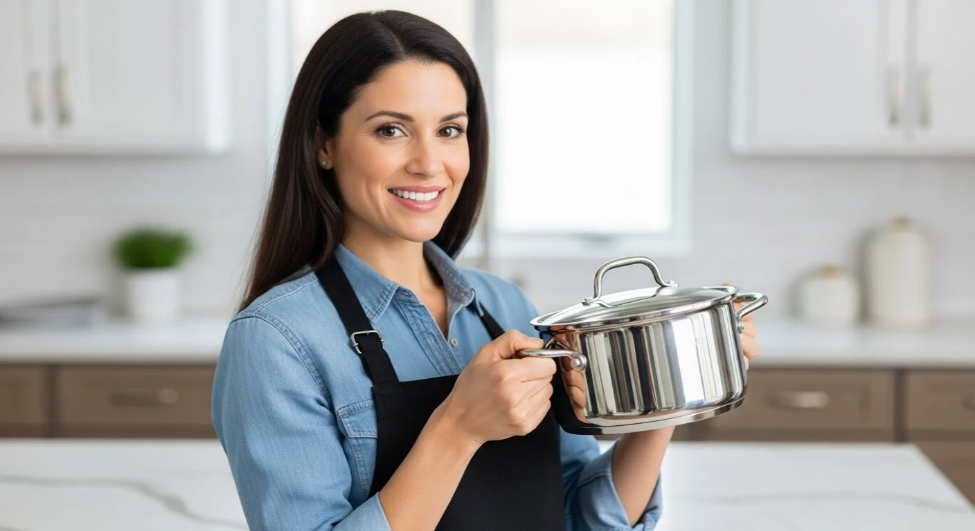 Painel de comparação de panelas inox para indução e uso diário