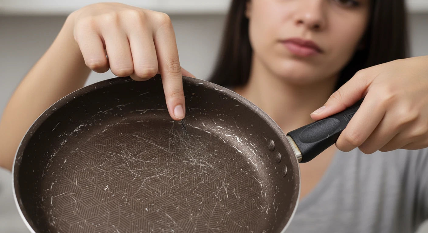 Desgaste do revestimento antiaderente em uso profissional